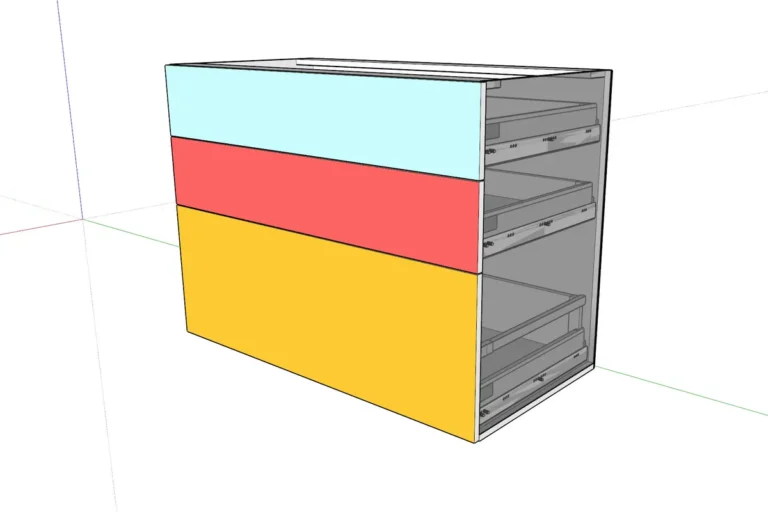 Моделирование шкафов и выдвижных мебельных ящиков в SketchUp