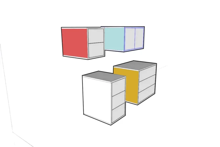 Моделирование простых блоков сложной конструкции классического буфета