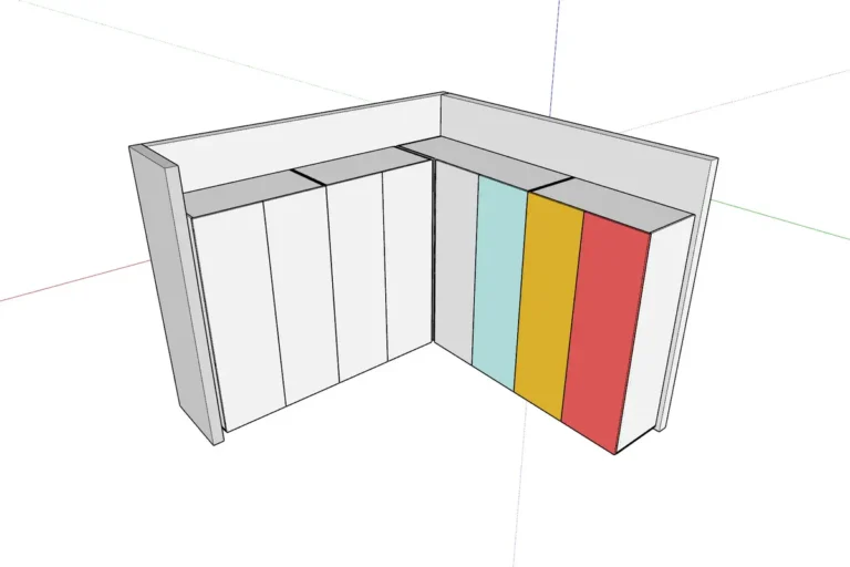 Формирование базового каркаса встроенного шкафа