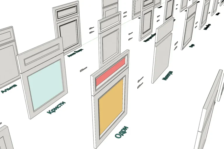 Кухонные фасады модель SketchUp