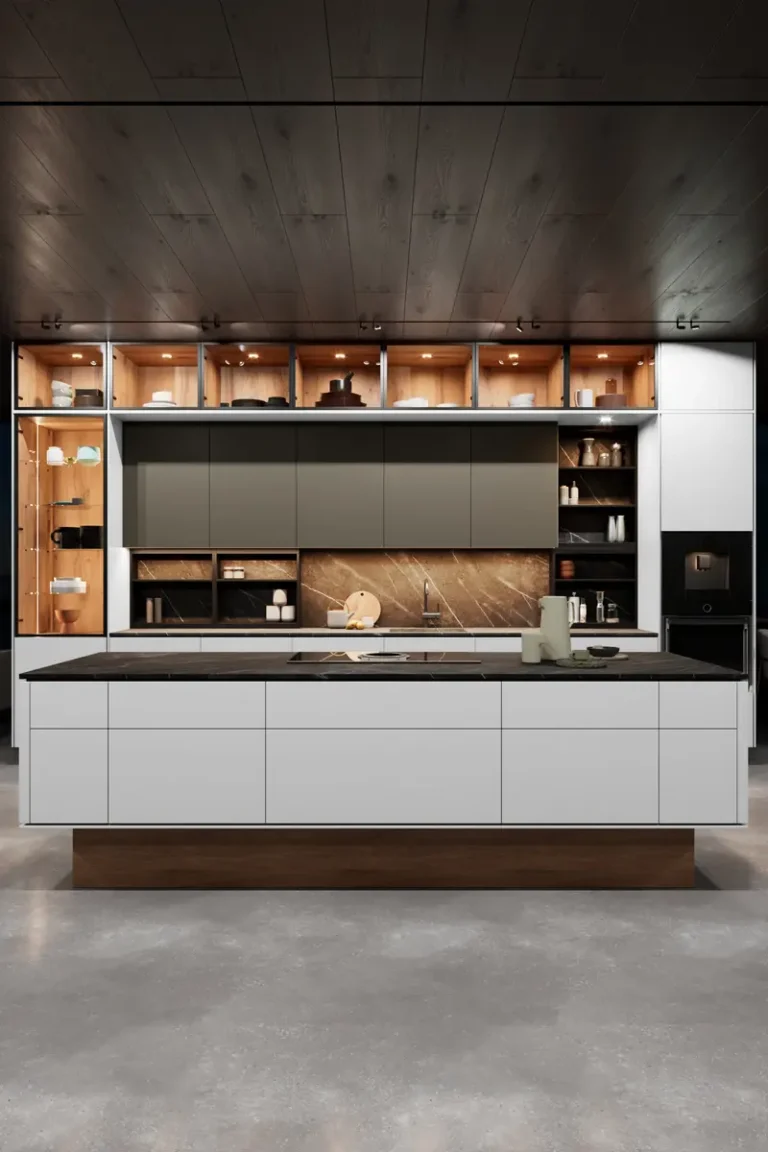 Дизайн современной белой кухни JG Спацио в минималистичном стиле