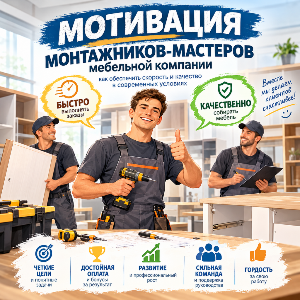 Мотивация монтажников-мастеров мебельной компании